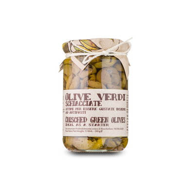 Crispy crushed green olives flavored with fennel - 280g - Italian Market