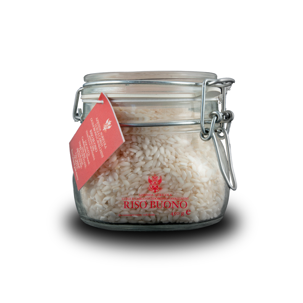 Riso Buono Carnaroli Rice Bormioli Rocco Jar 0.5L 450 g. - Italian Market