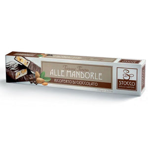 Chocolate coated soft almonds nougat, covered with chocolate  Stocco 175gr